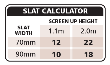 Slat Calculator